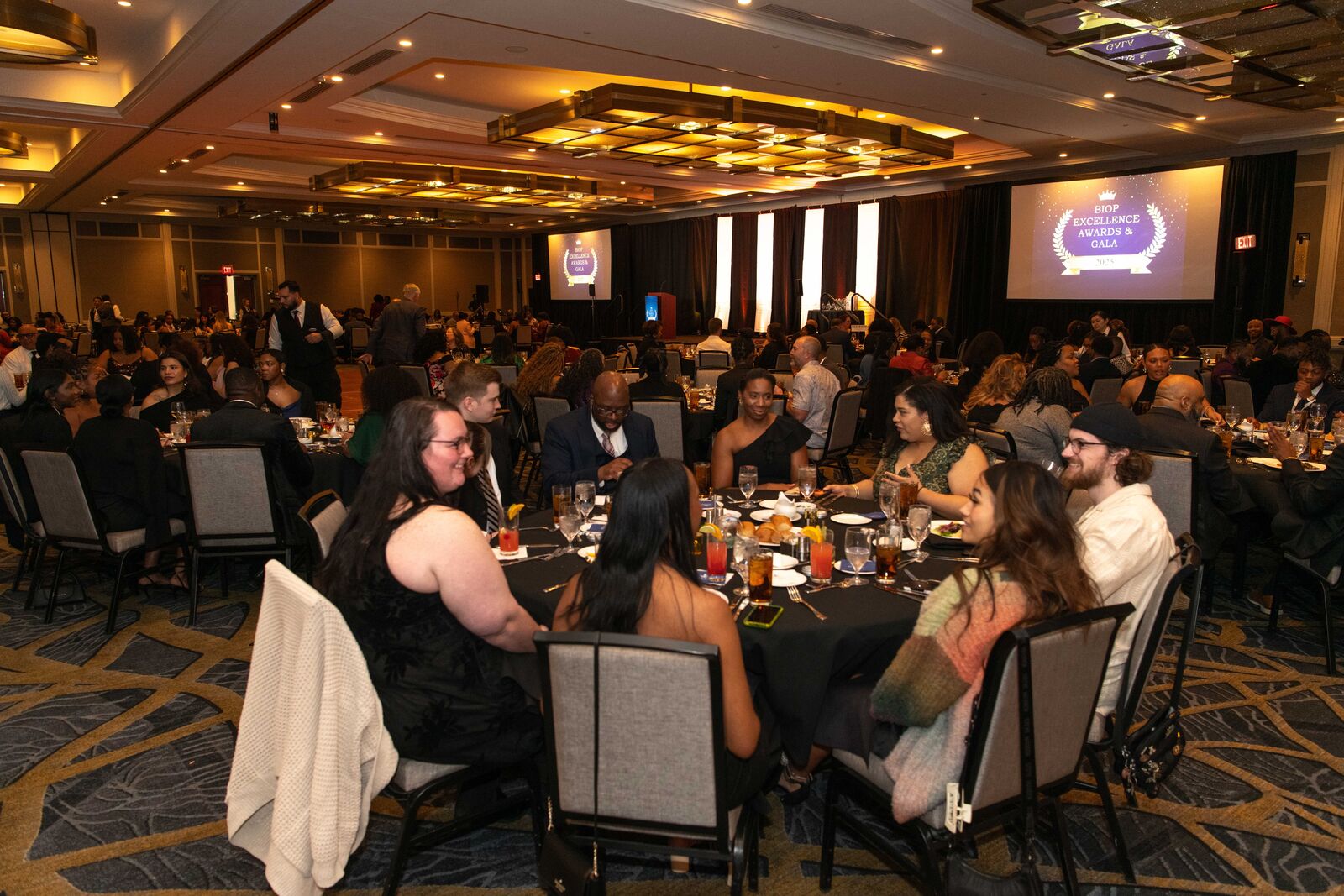 Ballroom full of guests at the BIOP Excellence Awards and Gala